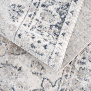 Rudo Cream Washable 7ft Runner Rug
