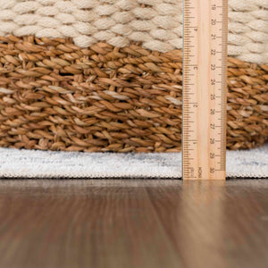 Rudo Cream Washable 7ft Runner Rug