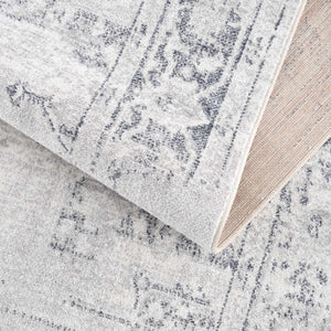 Akram Cream & Antrasit Washable Runner Rug