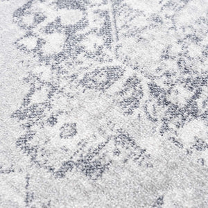 Akram Cream & Antrasit Washable Runner Rug
