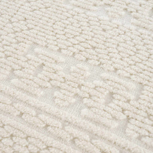 Bahar Cream Washable 7ft Runner Rug