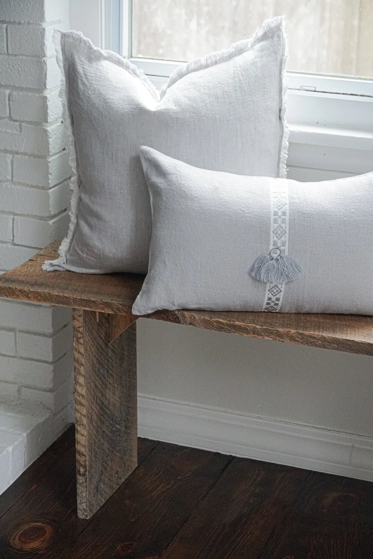 Light Grey So Soft Linen Pillow