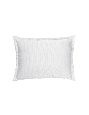 Grey Pinstripe So Soft Linen Pillow