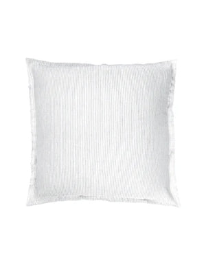 Grey Pinstripe So Soft Linen Pillow