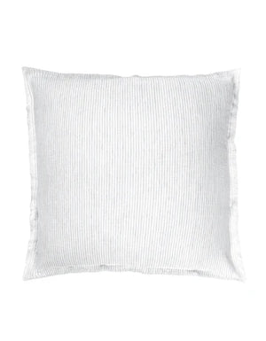 Grey Pinstripe So Soft Linen Pillow