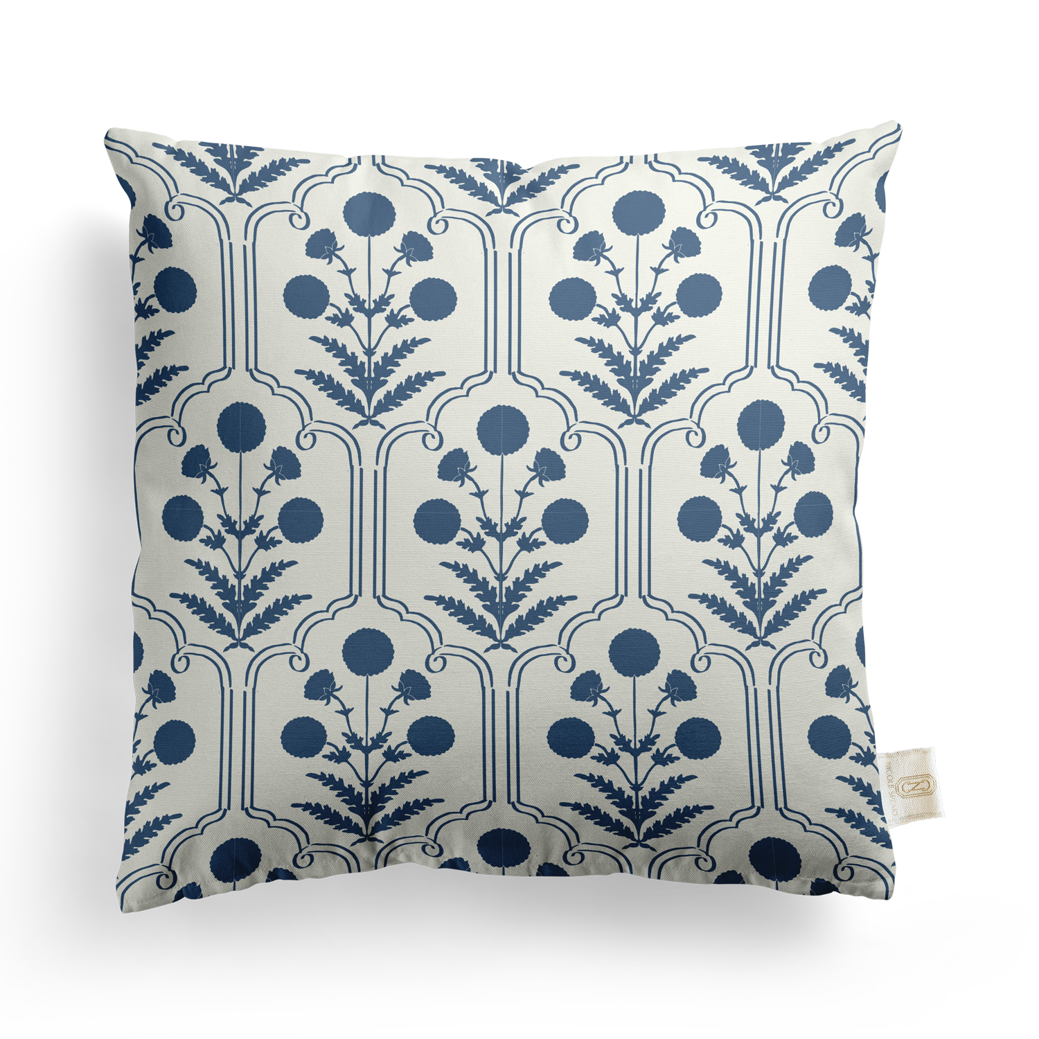 Moroccan Floral Pillow Cover | Featuring Navy Haven Colorway
