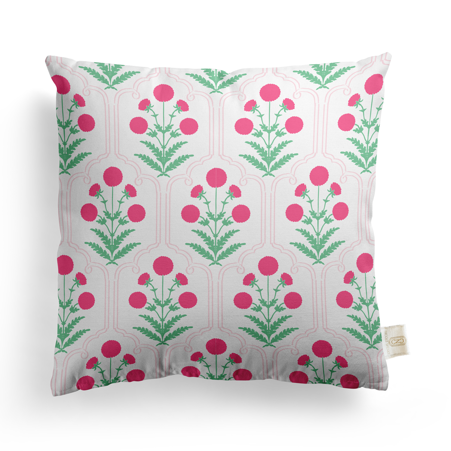 Moroccan Floral Pillow Cover | Featuring Preppy Colorway