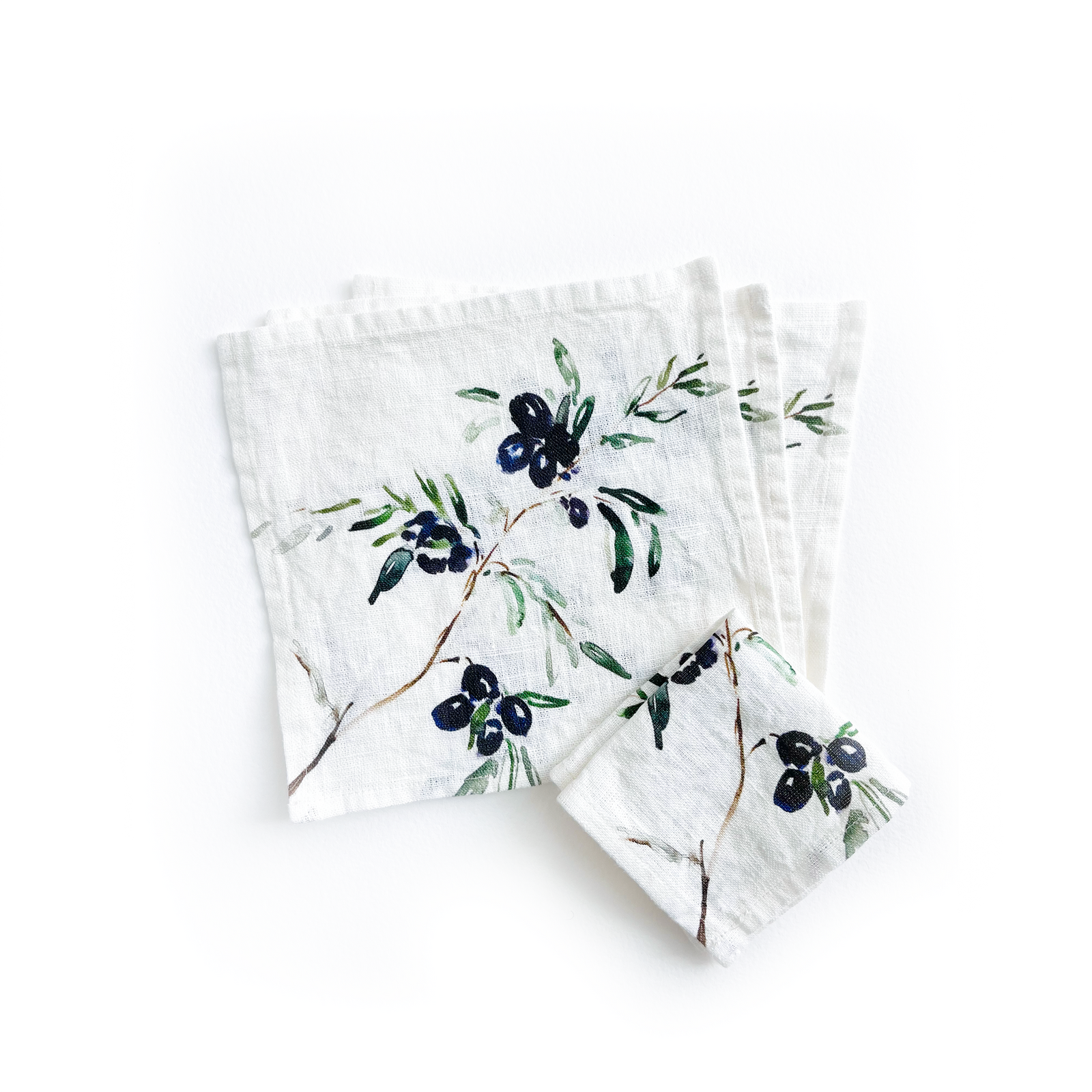 Olives - Cocktail Napkins set of 4