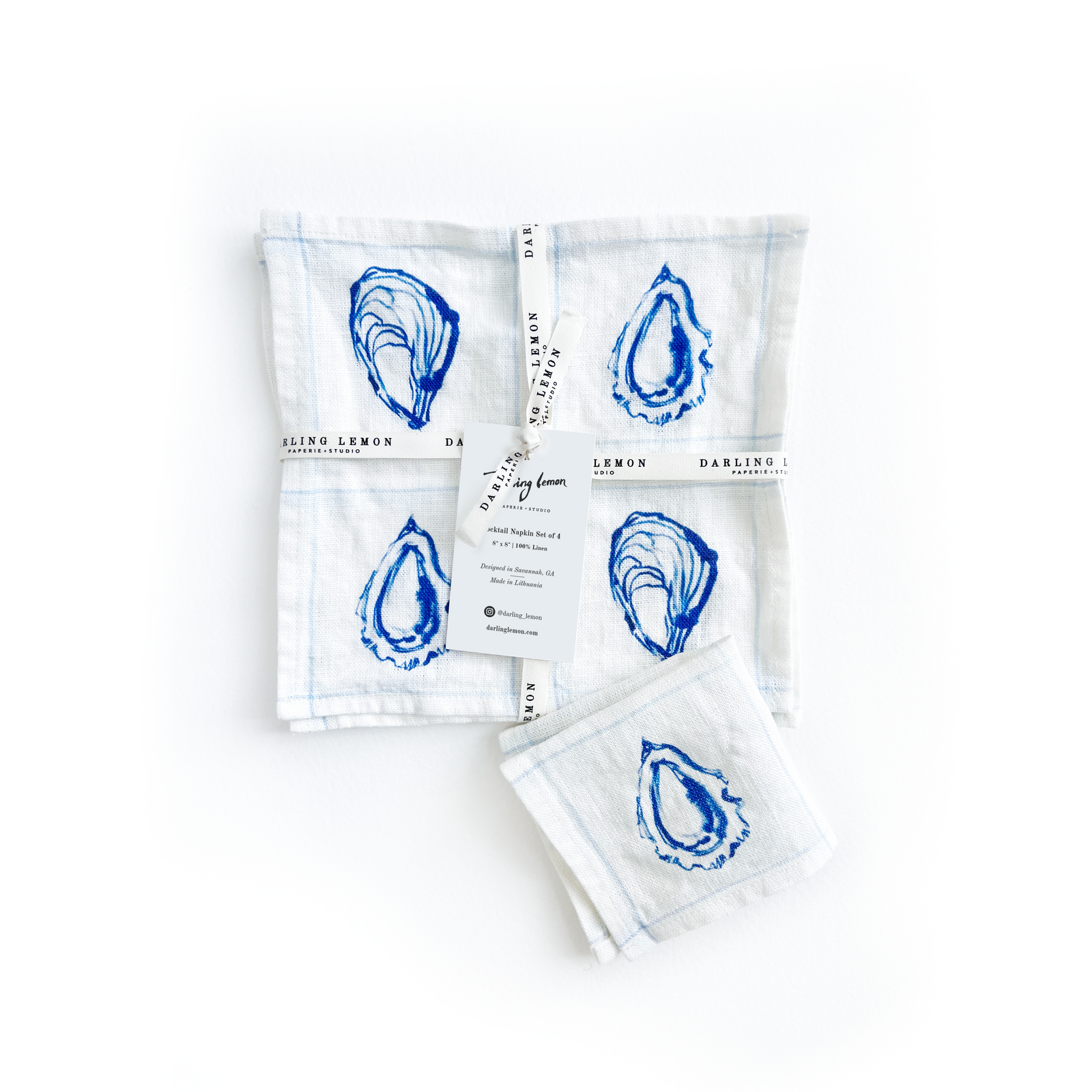 Oysters - Cocktail Napkins set of 4