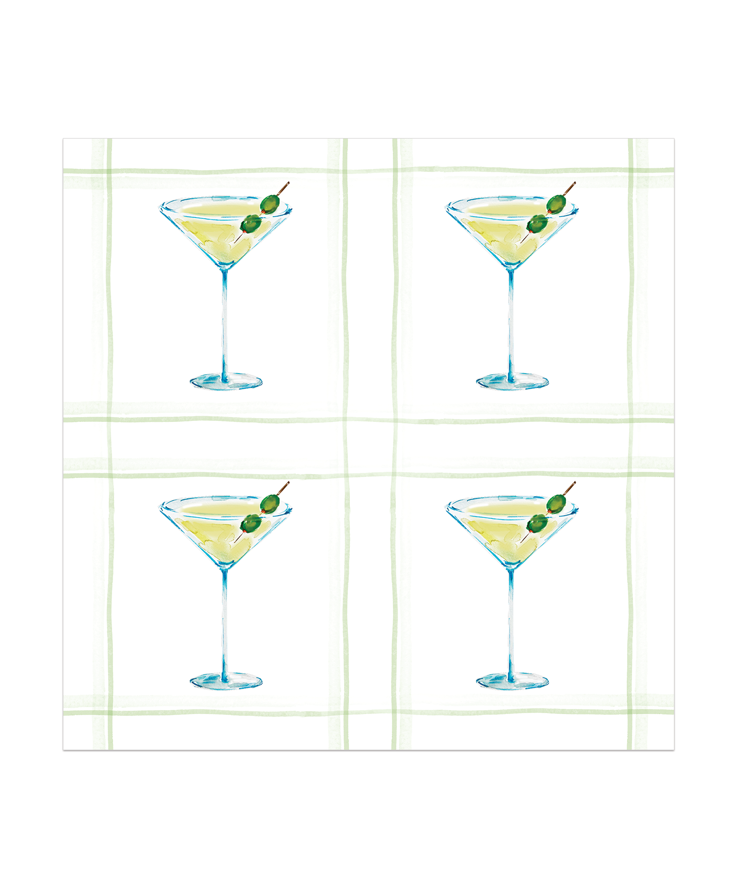 Martini - Cocktail Napkins set of 4