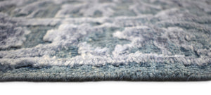 Modern Silver And Gray Hand Knotted Bamboo Silk 8x10 Area Rug