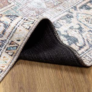 Green Nisa Washable 7ft Runner Rug
