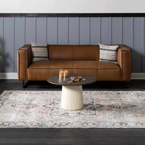 Green Nisa Washable 7ft Runner Rug