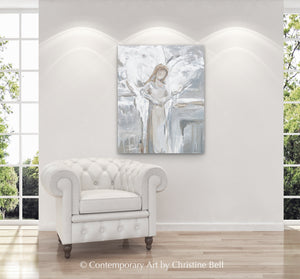 "Protected in My Love" GICLEE PRINT ANGEL PAINTING
