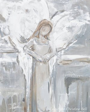 "Protected in My Love" GICLEE PRINT ANGEL PAINTING