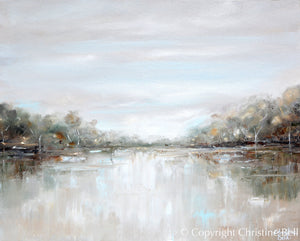 "Serene Reflections" GICLÉE PRINT, Modern Abstract Landscape Painting
