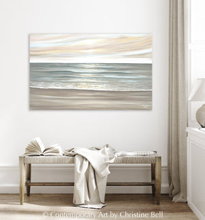 "Shimmering Sunset" GICLÉE PRINT, Coastal Art Ocean Seascape Painting