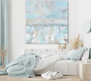 "Sea Breeze" Giclée Print Light Blue Coastal Abstract Painting