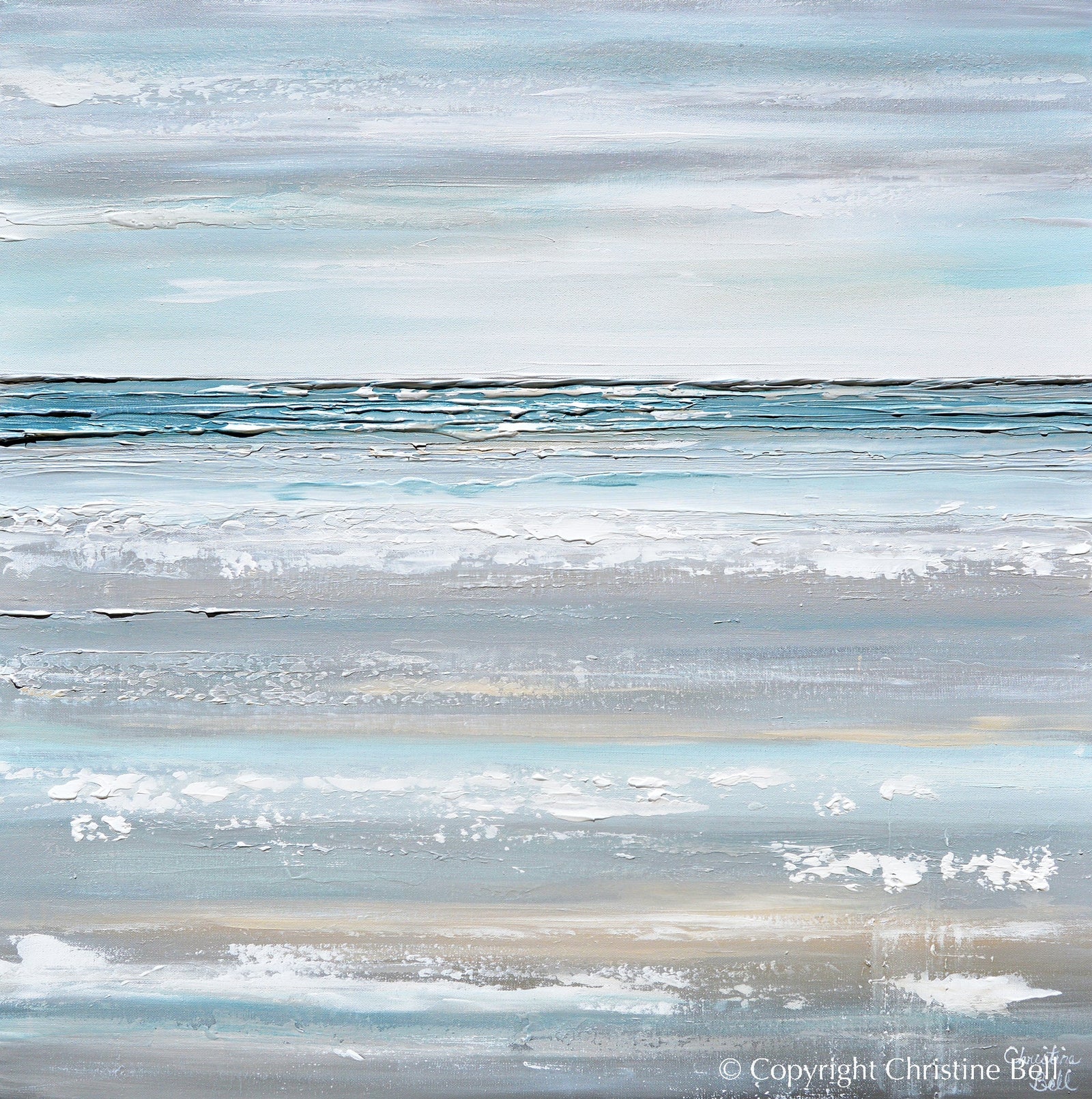 "A Breath of Fresh Air" Giclée Print Coastal Abstract Painting