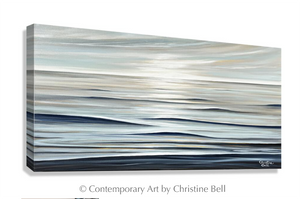 "Still Waters Run Deep II" GICLÉE PRINT, Modern Coastal Ocean Seascape Painting