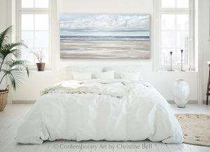"Serene Seaside" GICLÉE PRINT, Modern Coastal Abstract Ocean Seascape Painting
