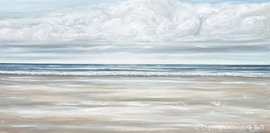 "Serene Seaside" GICLÉE PRINT, Modern Coastal Abstract Ocean Seascape Painting