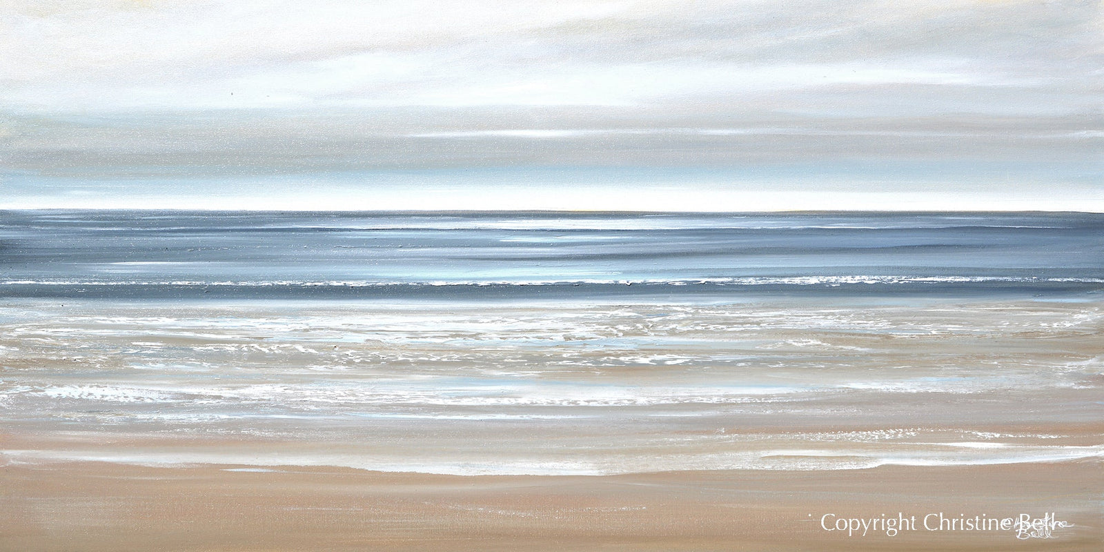 "Morning Tide II" GICLÉE PRINT, Modern Coastal Abstract Ocean Seascape Painting