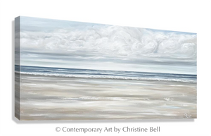 "Serene Seaside" GICLÉE PRINT, Modern Coastal Abstract Ocean Seascape Painting