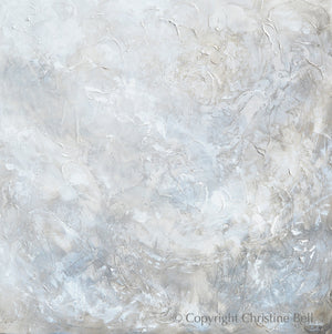 "Silhouette" GICLEE PRINT Coastal Abstract Painting, Neutral, Grey, White, Taupe, Cream, Stone