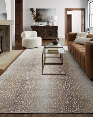 Pointblank Leopard Print Fawn Runner Rug