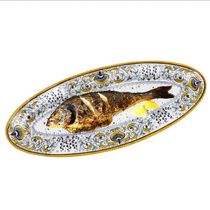 PAVOVE DELUXE: Fish/Hors d'Oeuvres Oval Narrow Platter