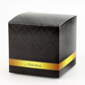 HOLIDAYS DERUTA MILANO: Large Candle Black with Hand Painted Pure Gold Stripes