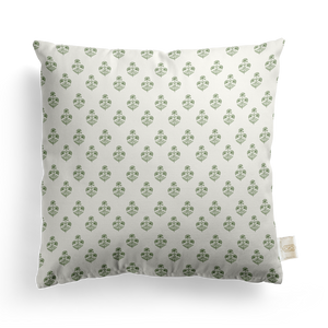 Petite Block Print Floral Pillow Cover | Featuring Moss Mystique Colorway