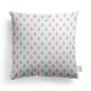 Petite Block Print Floral Pillow Cover | Featuring Preppy Colorway