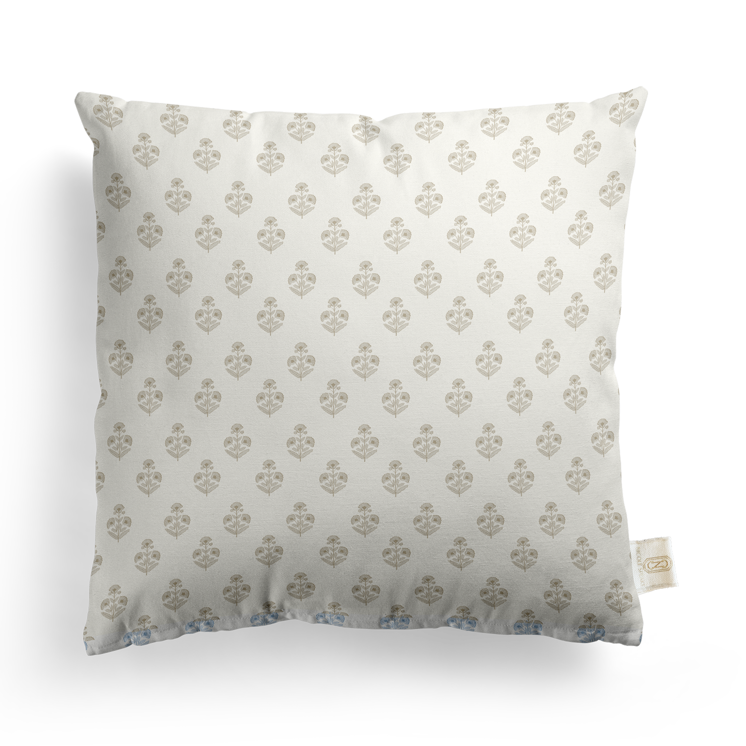 Petite Block Print Floral Pillow Cover | Featuring Oyster Sand Colorway
