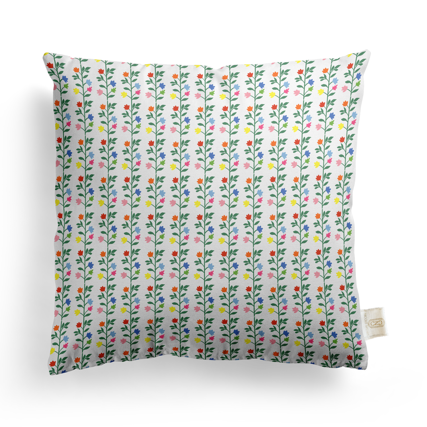 Petite Garden Pillow Cover | Featuring Fiesta Colorway