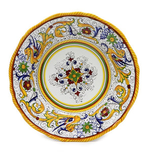 RAFFAELLESCO DELUXE: Pasta/Soup Scalloped Rimmed Bowl Plate