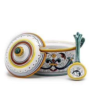 RICCO DERUTA DELUXE: Covered Parmesan Cheese Bowl with Spoon
