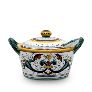 RICCO DERUTA DELUXE: Covered Parmesan Cheese Bowl with Spoon