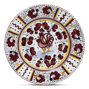 ORVIETO RED ROOSTER: Dinner Plate