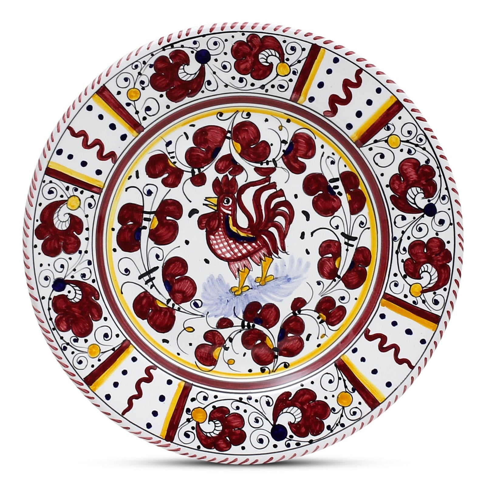 ORVIETO RED ROOSTER: Pre Pack Dinner Plate + Coupe Bowl + Mug