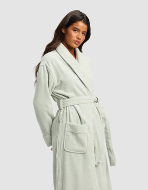 Ribbed Terry Bath Robe