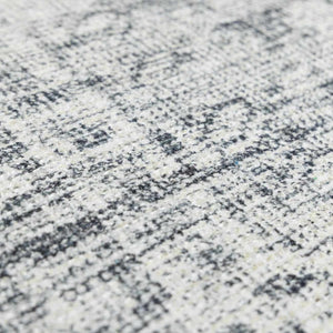 Barny Cream & Gray Washable 7ft Runner Rug