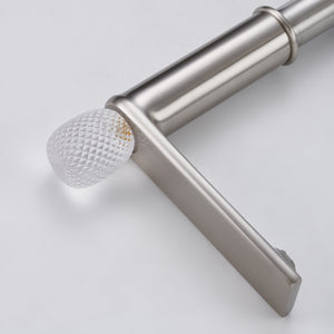 Lumina crystal Single Handle Single Hole Bathroom Sink Faucet with Pop up drain overflow