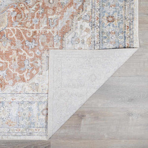 Emke Cream Washable 7ft Runner Rug
