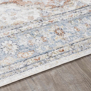 Emke Cream Washable 7ft Runner Rug