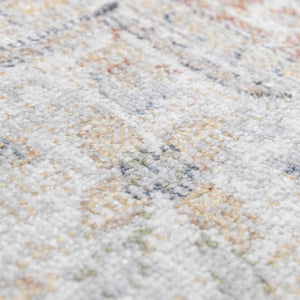 Emke Cream Washable 7ft Runner Rug