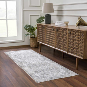 Olive Hera Washable Runner Rug
