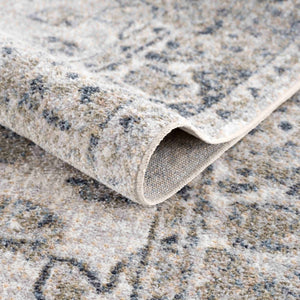 Rudo Blue Washable 7ft Runner Rug