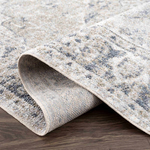 Rudo Blue Washable 7ft Runner Rug